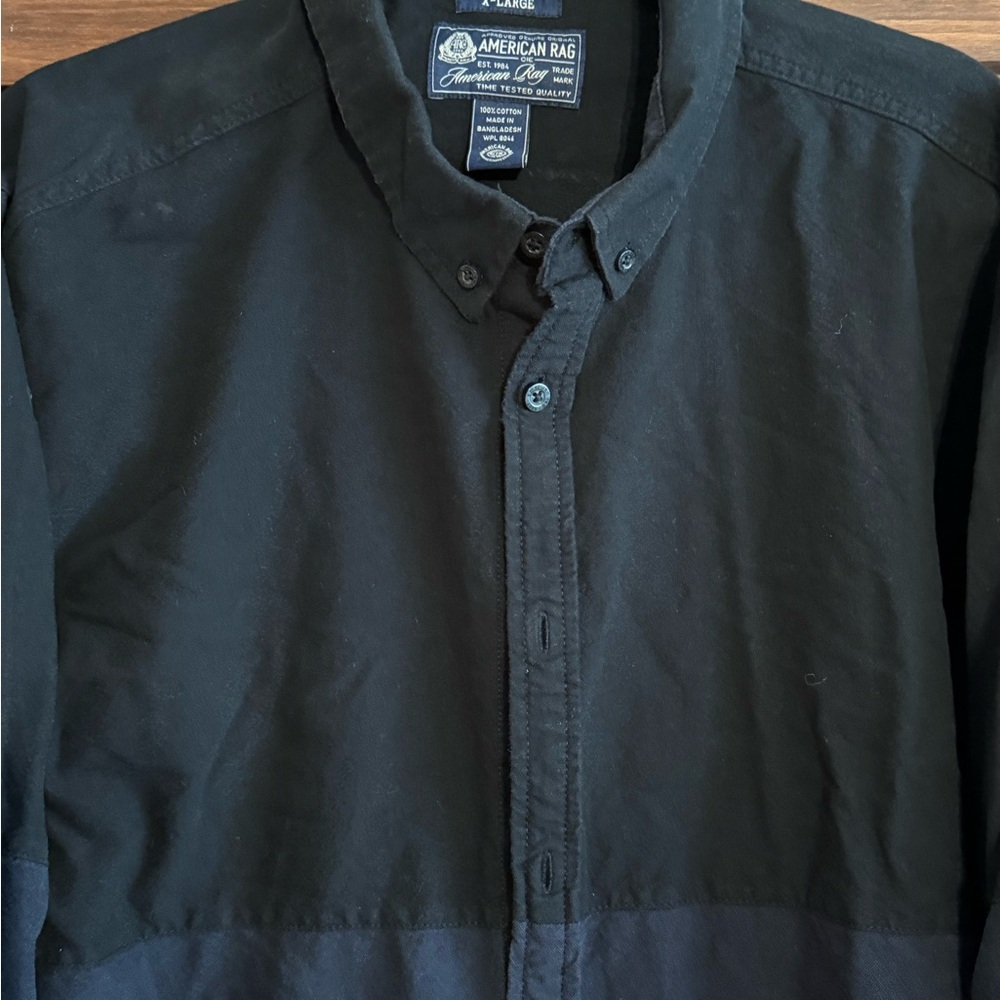 Two-Tone Button-Up Shirt - Picture 2 of 2